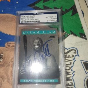 Psa authentic Kirby Puckett autographed card.